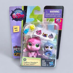 Hasbro Littlest Pet Shop #41 Saffron Sweetin Gorilla Pink #42 Zanna New LPS 2015